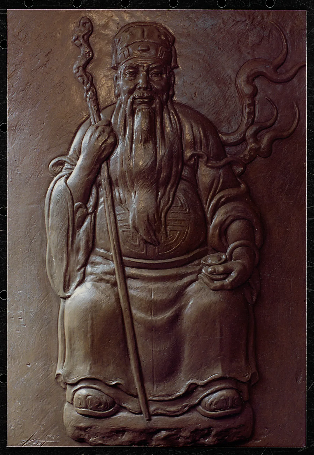 土地公浮雕 124×96cm